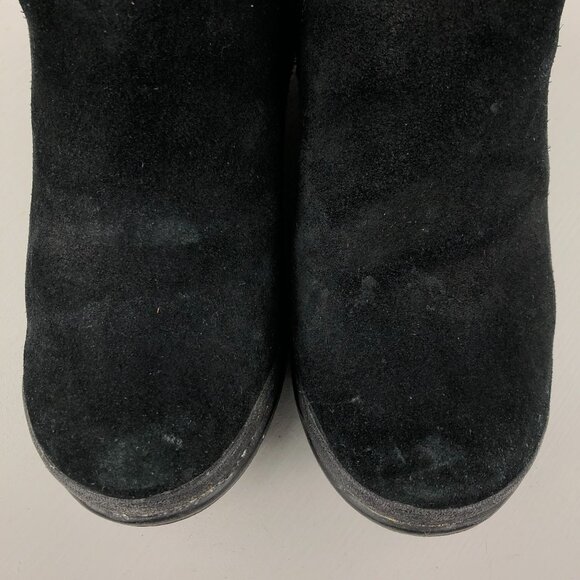 Keen Women's Size 6 Morrison Black Leather Wraparound Buckle Ankle Booties Boots - Picture 5 of 13